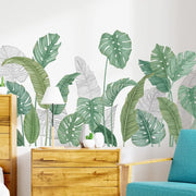 Nordic Green Leaf Weed Wall Sticker