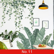 Nordic Green Leaf Weed Wall Sticker