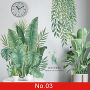 Nordic Green Leaf Weed Wall Sticker