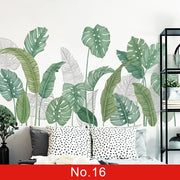 Nordic Green Leaf Weed Wall Sticker