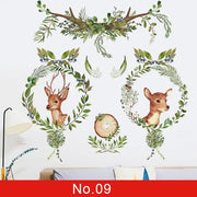 Nordic Green Leaf Weed Wall Sticker